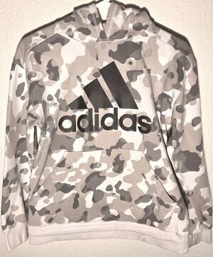 Adidas Boys Large (14-16) Pullover Hoodie Sweatshirt Activewear
